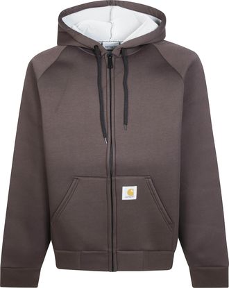 Carhartt Work in Progress Zip-Up Logo Hooded Sweatshirt