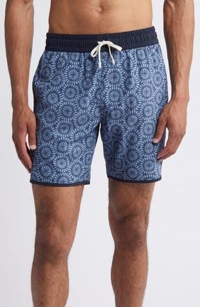 Travis Mathew Banzai Bronzed Swim Trunks in Heather Total Eclipse at Nordstrom Rack, Size X-Large