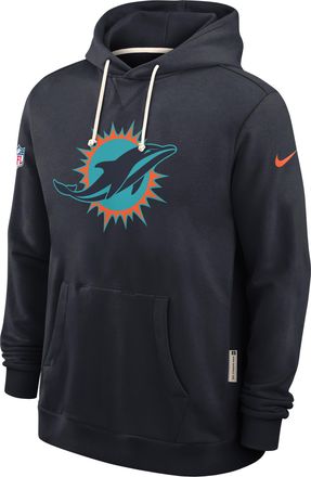 Nike Miami Dolphins Rivalries Collection Sideline Nike Mens Dri-FIT NFL Pullover Hoodie in Blue | 03AZ4FA9P-LF7