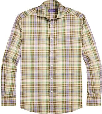 Ralph Lauren Purple Label cotton shirt - men - Cotton - S - Brown