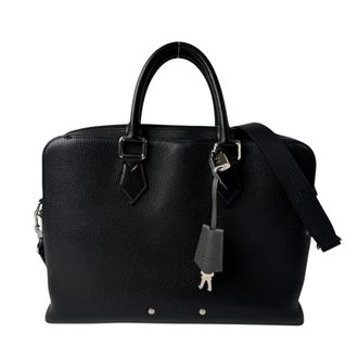 Louis Vuitton Black Leather Briefcase Shoulder Bag (Pre-Owned)