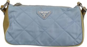 Prada Re-Nylon Blue Synthetic Shoulder Bag (Pre-Owned)