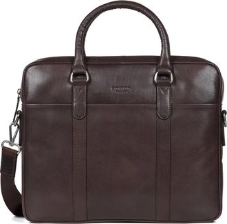Howard London Kieran Laptoptas - Heren - Laptoptassen - Bruin - ONE Size - Leer - Tassen