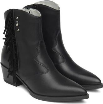 Nero Giardini Fringe Western Bootie in Black at Nordstrom, Size 10Us