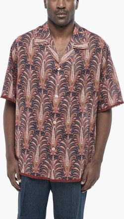 Valentino Camicia in Cotone a Motivo Paisley Valentino