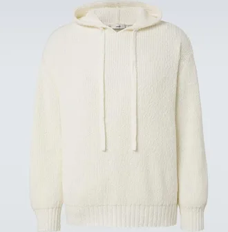 Commas Knitted cotton hoodie