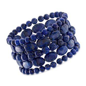 Ross-Simons Lapis Jewelry Set: 5 Bead Stretch Bracelets