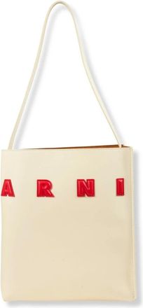 Marni Shoulder Bags, female, Beige, Size: ONE SIZE Hobo Museo Piccola