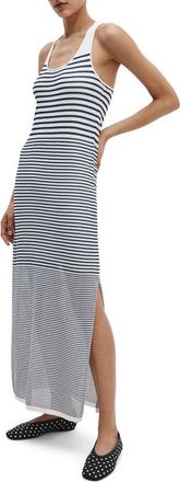 Rag & Bone Daisy Stripe Sleeveless Maxi Dress in White at Nordstrom, Size X-Small