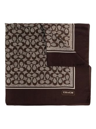 Coach Foulard con motivo logo - Marrone