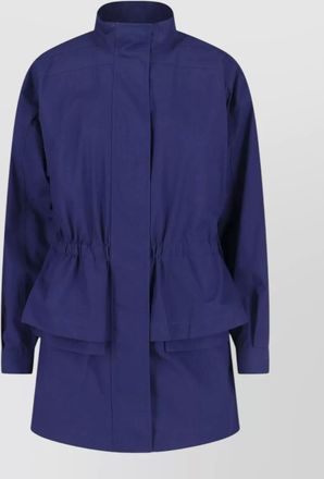 Fendi longline jacket high collar elasticated waist