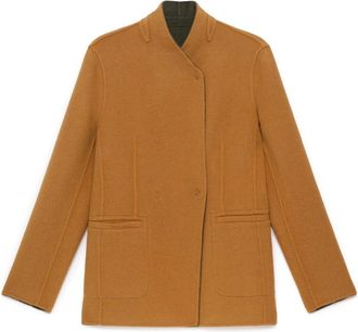 Maliparmi Dubbel Wol Jas - Dames - Mantel - Bruin - M - Wol - Jassen