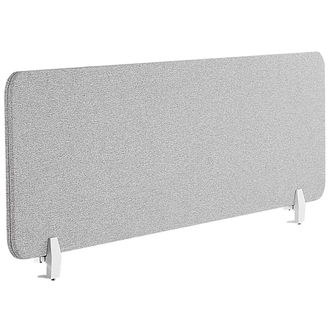 Beliani Divisor De Escritorio Pet Separador Ac&uacute;stico Tapizado En Tela 120 X 40 Cm Gris Claro Wally