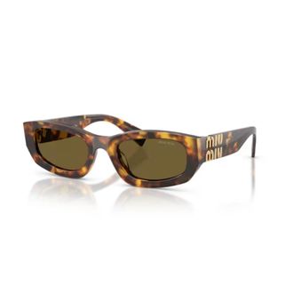 Miu Miu 0mu B04s Rectangular Tortoiseshell Sunglasses