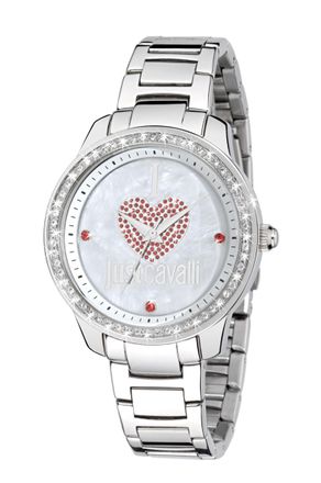 Just Cavalli womens shiny watch silver stainless steel bracelet dial - One Size