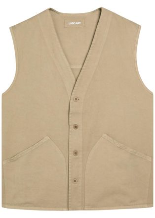 Labo.art V-neck Cotton Vest - Taupe - 2 (XS)