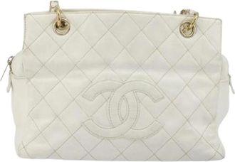 Chanel Pre-owned Vintage Shoulder Bag - Dames - Vintage Schoudertas - Wit - ONE Size - Vintage