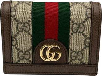 Gucci Beige Brown Gg Supreme Wallet (Bi-Fold) (Pre-Owned)