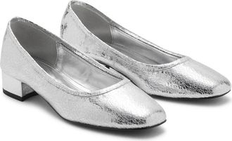 Mango Metallic Pump in Silver at Nordstrom, Size 8.5Us