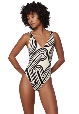 Triumph Badeanzug TRIUMPH Flex Smart Summer, Damen, Gr. 1, N-Gr, weiss (wei&szlig;, light combination), Microfaser, Elasthan, Recycling-Polyamid, bedruckt, mehrfarb