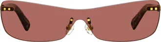 Jacquemus JAC69S Oversized Sculptural Wrap Sunglasses - Brown