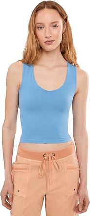 Free People Clean Lines Muscle Cami Womens Clothing Blissful Blue : L-XL (US Womens 14-16), Nylon/Spandex