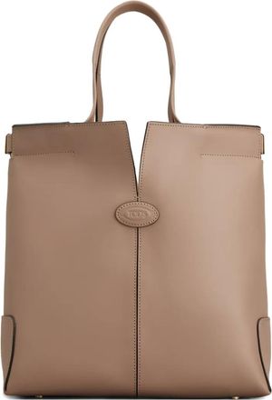 Tod's small DI Folio logo detail shopping tote - women - Calf Leather - One Size - Neutrals