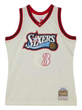 Mitchell & Ness 76ers 1997 tanktop met logo - Beige