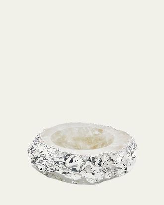 ANNA new york Silver Plated Crystal Bowl