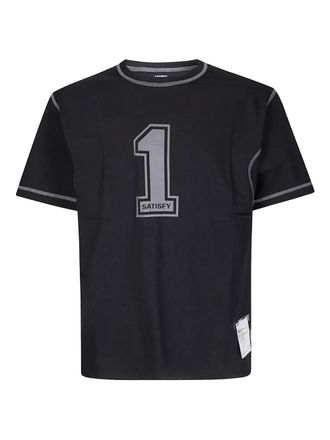 SATISFY Softcell number-print T-Shirt - Black