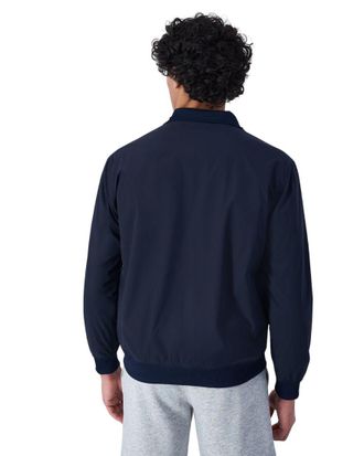Champion Mens Legacy Outdoor-Spring-Summer Small Script Logo High-Neck Jacket, Navy Blue, M