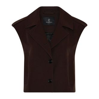 Bruuns Bazaar Jassen, Dames, Bruin, 2Xl, Polyester, Ruby Sus BBLita Waistcoat