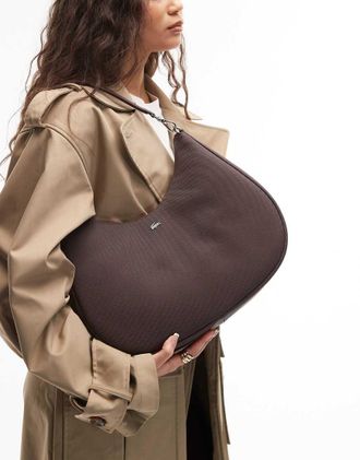 Lacoste Borsa in nylon marrone