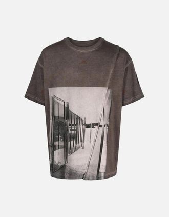 A-Cold-Wall* Mens Pavilion T Shirt - Brown - Grey - Size: 38