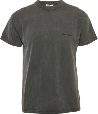 Balenciaga T-shirt met geborduurd logo - Grijs