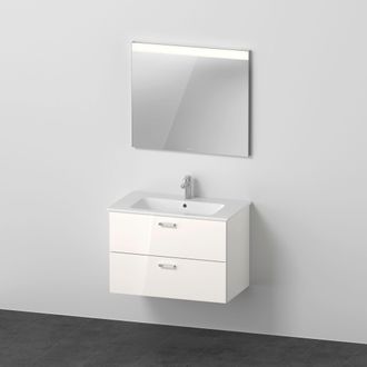 Duravit Duravit - Xbase, Juego De Muebles De Pared, Con Espejo Led, Lavabo