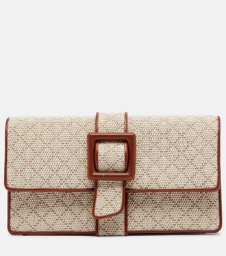 Manolo Blahnik Maycap raffia-effect clutch