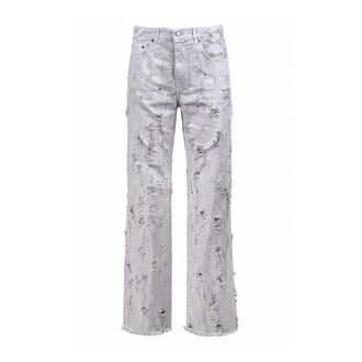 Haikure Bonnie Bull Destroy Jeans - Dames - Regular Fit Jeans - Grijs - W27 - Katoen - Jeans