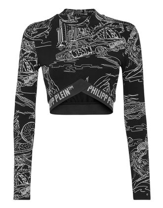 Philipp Plein Jogging Top LS Stones Skeleton tattoo