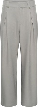 MY ESSENTIAL WARDROBE Disa MW High Wide Pant - Dames - Wijde Broeken - Beige - XL - Leer - Broeken