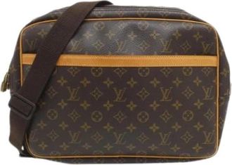 Louis Vuitton Pre-owned Monogram Reporter Shoulder Bag - Dames - Vintage Schoudertas - Bruin - ONE Size - Vintage