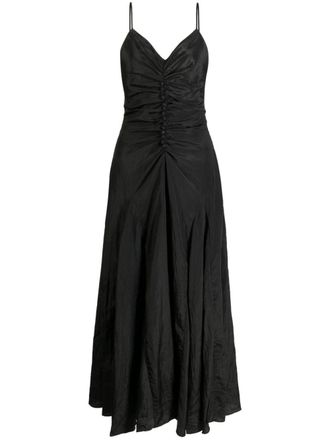 Rejina Pyo gathered-detail sleeveless dress - women - Viscose/Nylon - 10 - Black