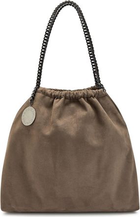 Stella McCartney Stella Mccartney Falabella Medium Drawstring Faux Suede Tote - Taupe - One Size