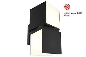 Lutec Lampada Da Parete Doppia Per Esterni Lutec 5193801012, Colore Nero Opaco, Con Teste Led Regolabili, 23w, Ip54, 3000k