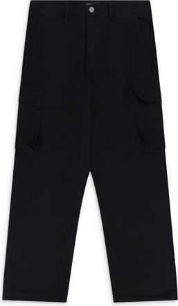 Purple Black Cotton Cargo Pants