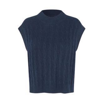 Lollys Laundry Gilet - - Knitwear - Donna - Blu - M
