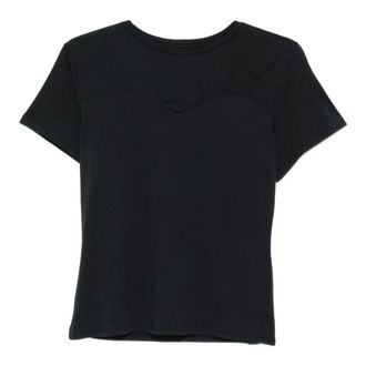 Rails T-Shirts, female, Black, Size: M Janis Heart-shaped Neckline T-shirt