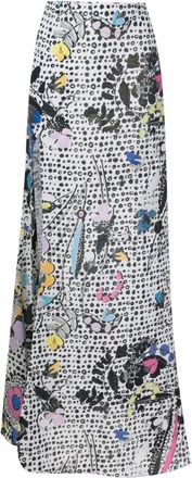 Amir Slama floral-print maxi skirt - women - Viscose/Linen/Flax - M - Multicolour