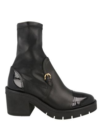 Ferragamo Selyna Mixed Leather Stretch Ankle Boots
