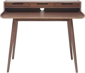 Miliboo Escritorio vintage nogal 3 cajones L110 cm opus